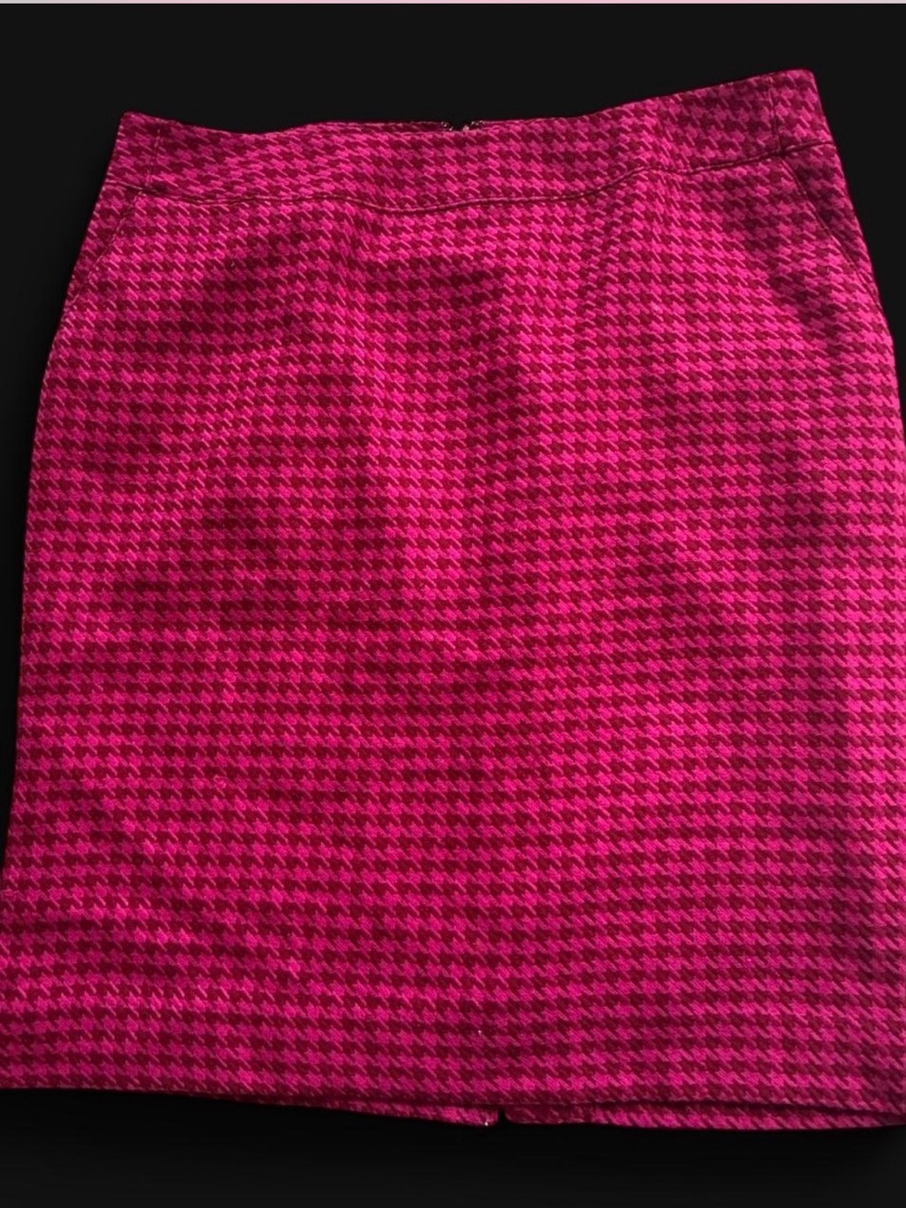Women's Hot Pink Houndstooth Pencil Skirt Size 12